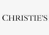 Paveikslėlyje pavaizduotas tarptautinių aukcionų namų "Christies" logotipas su žodžiu CHRISTIES, užrašytu didžiosiomis raidėmis juodu serifiniu šriftu šviesiame fone.